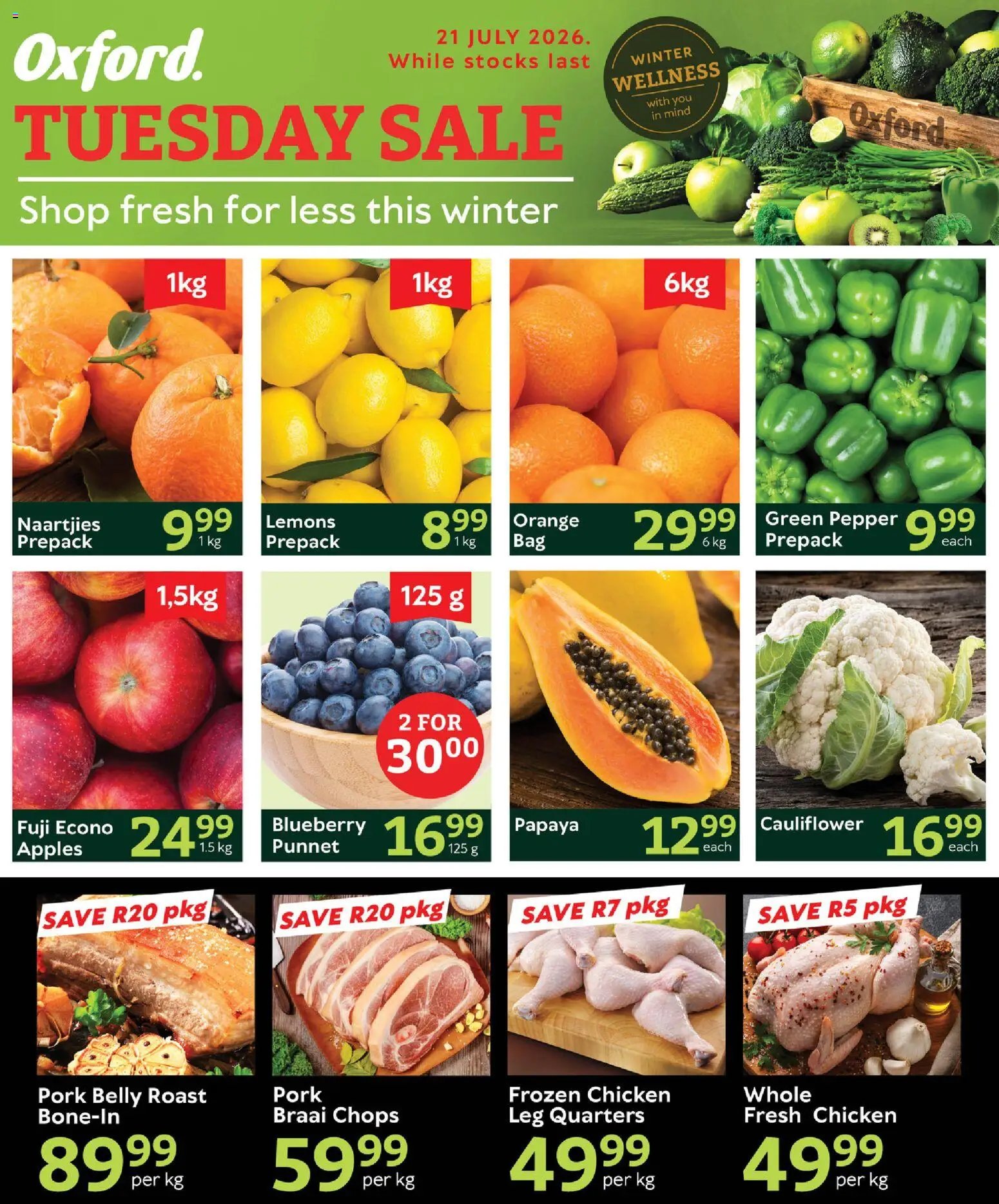 Oxford Freshmarket Tuesday Sale