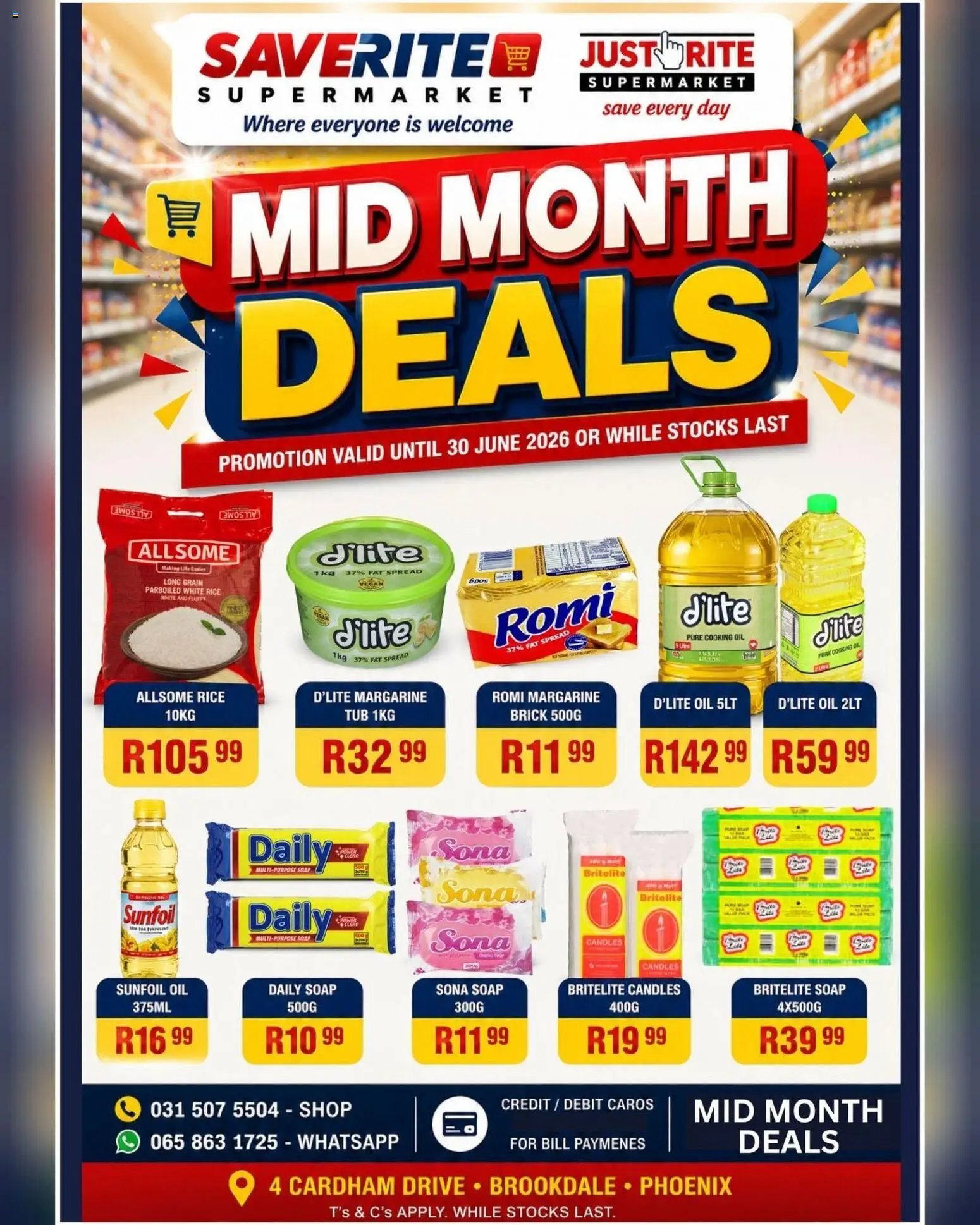Saverite Mid Month Deals