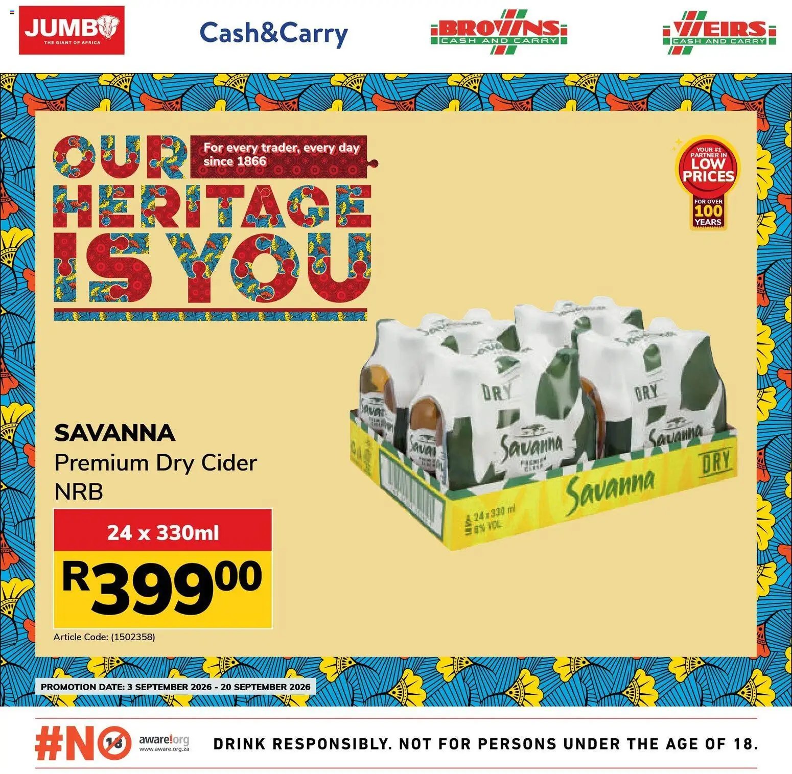 Jumbo Celebrations Liquor Specials