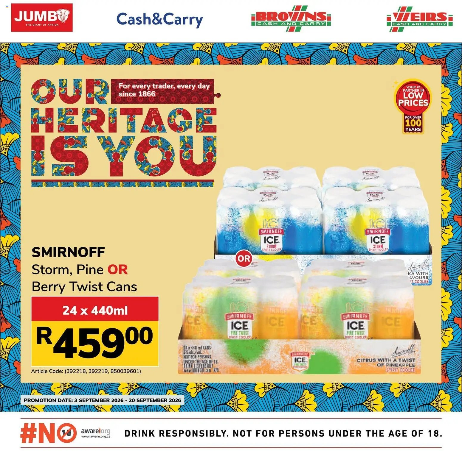 Jumbo Celebrations Liquor Specials