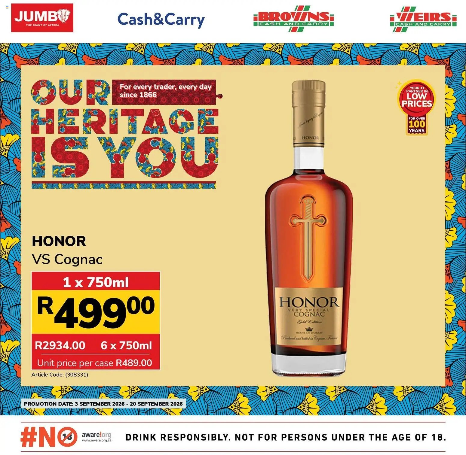 Jumbo Celebrations Liquor Specials