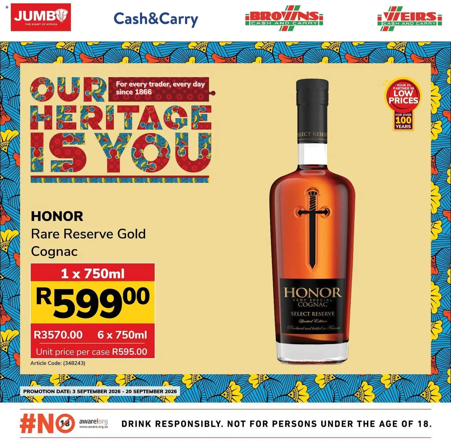 Jumbo Celebrations Liquor Specials