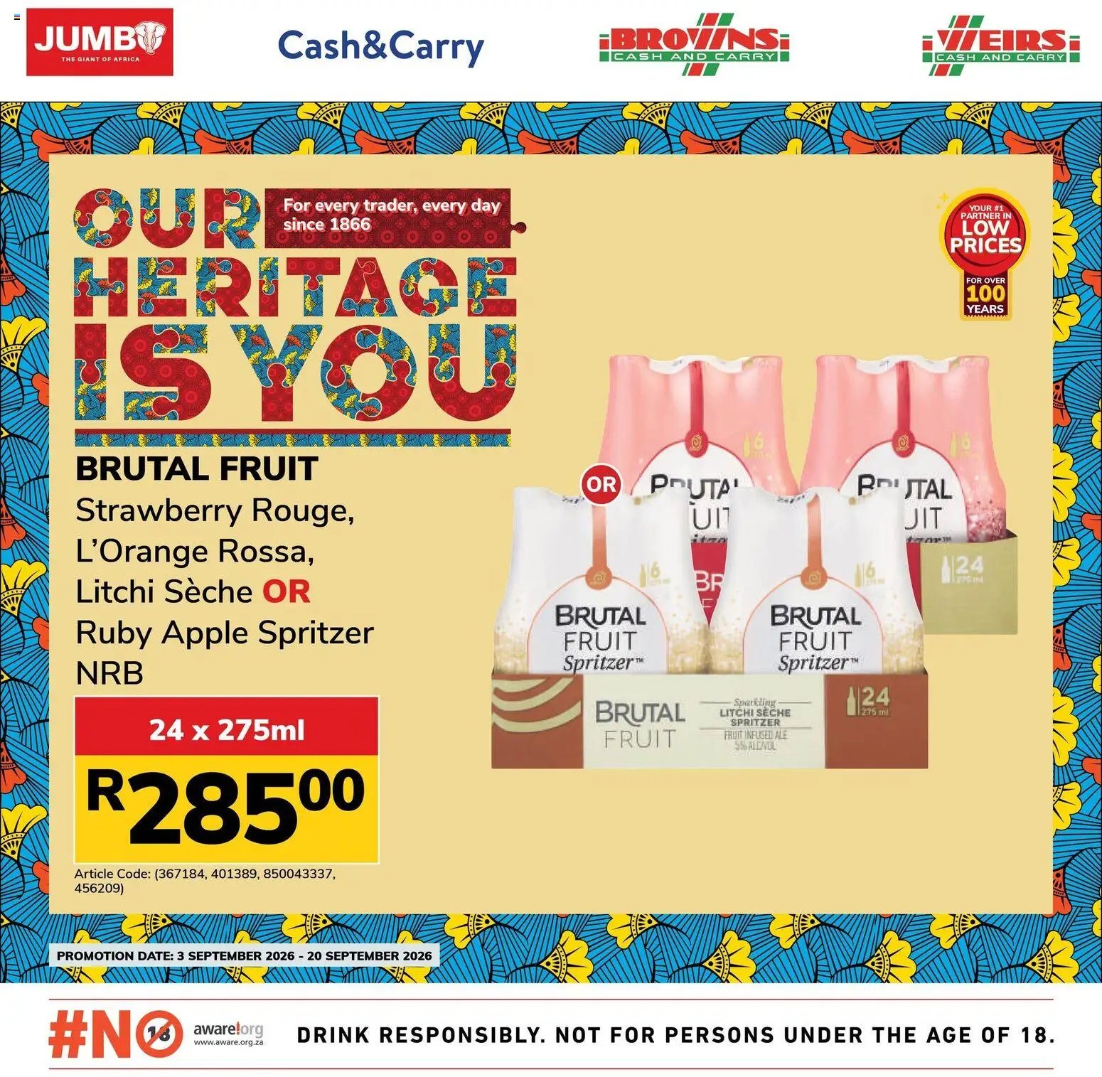 Jumbo Celebrations Liquor Specials