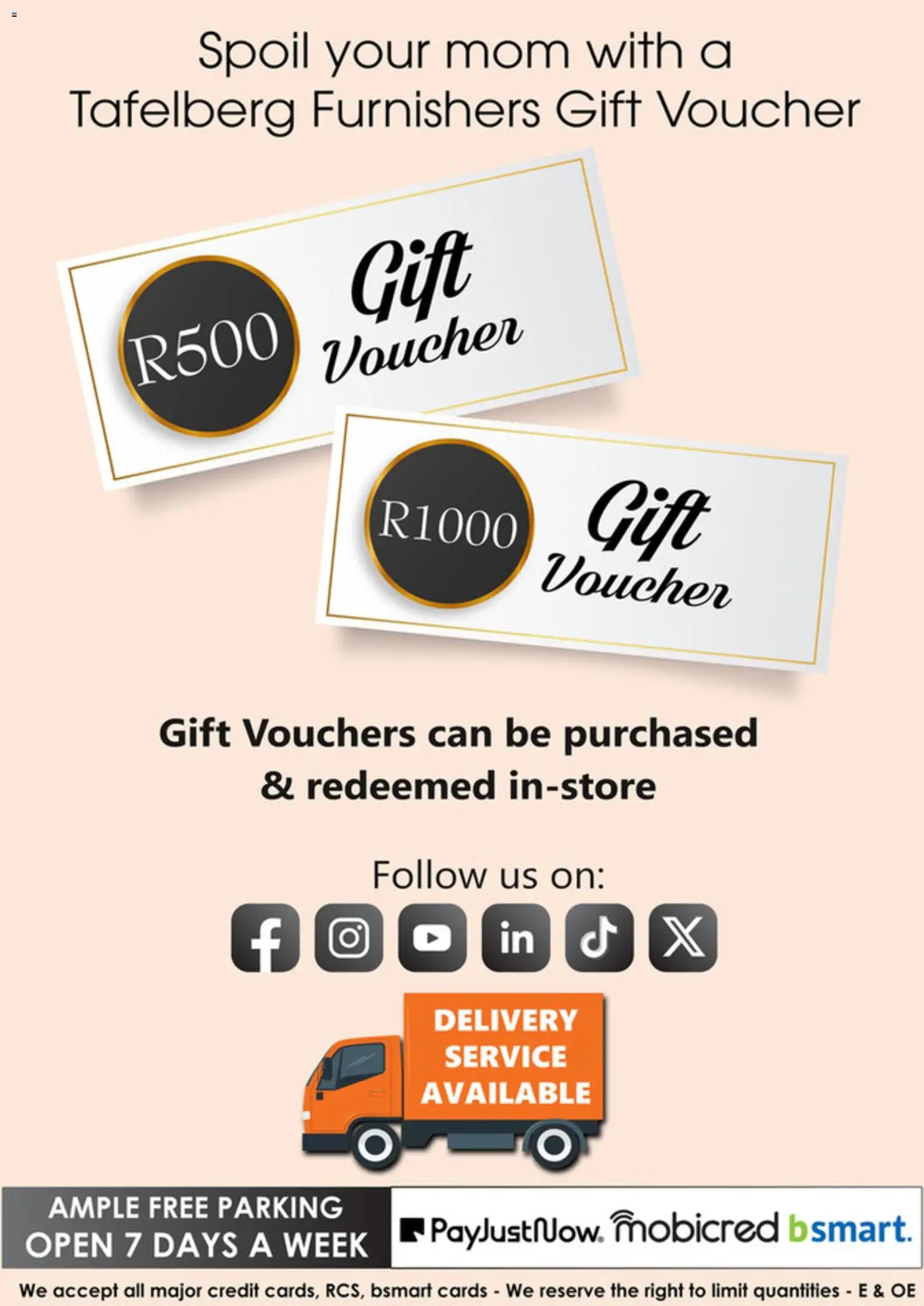 Tafelberg Furnishers Mother's Day Specials (2026-05-01 - 2026-05-17) | 5