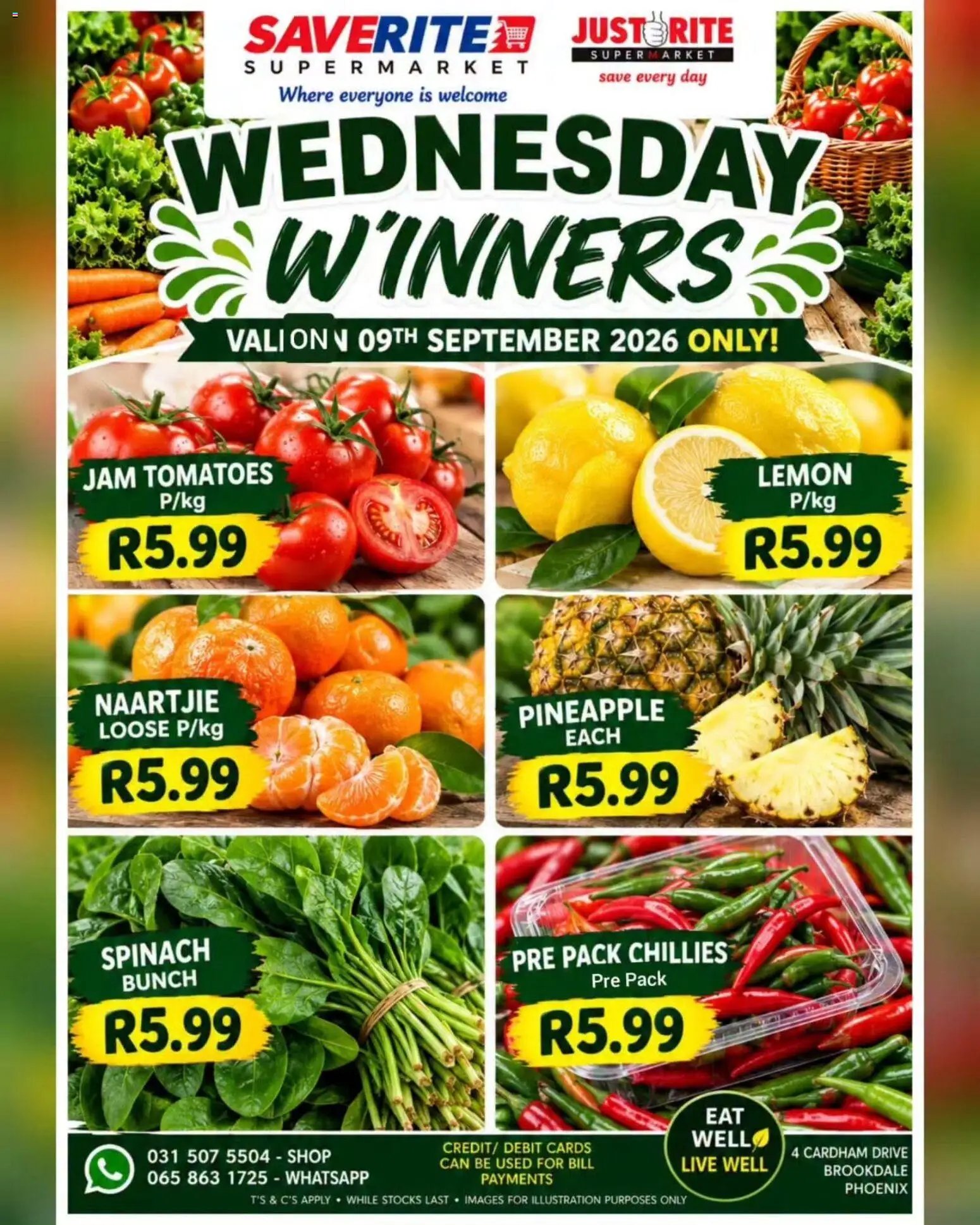Saverite Wednesday Winners
