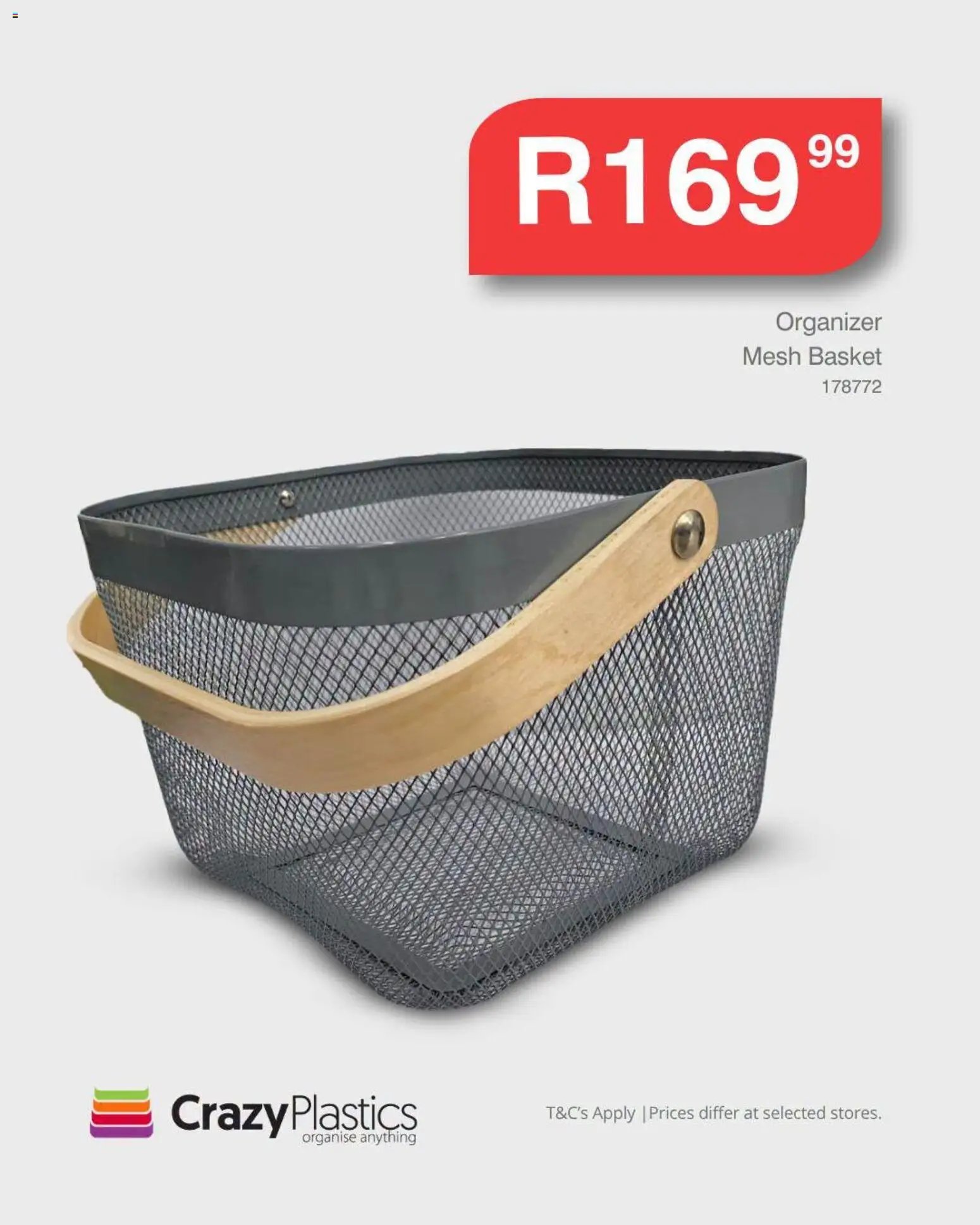 Crazy Plastics Organizer Mesh Basket