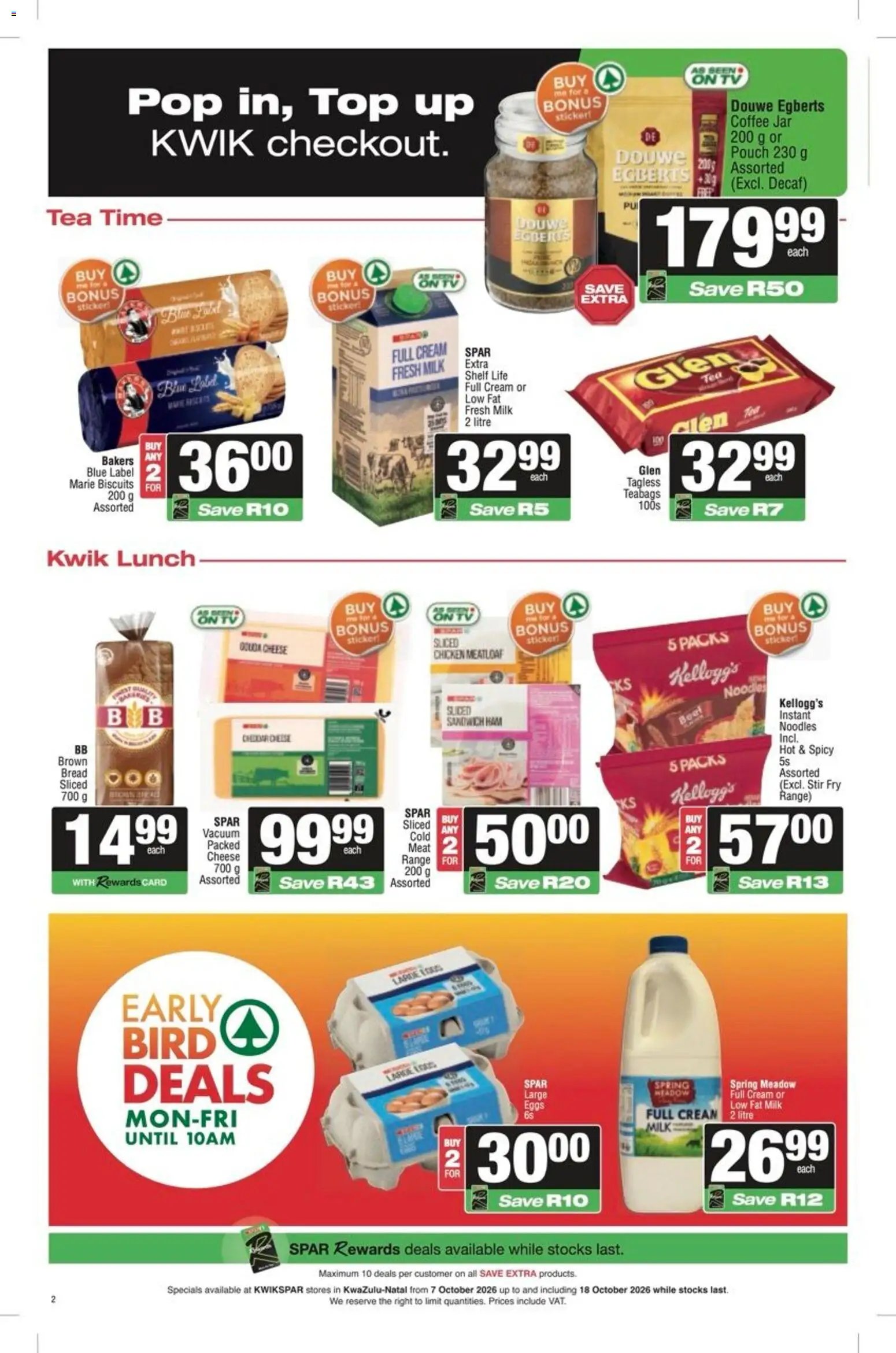 KWIKSPAR Specials