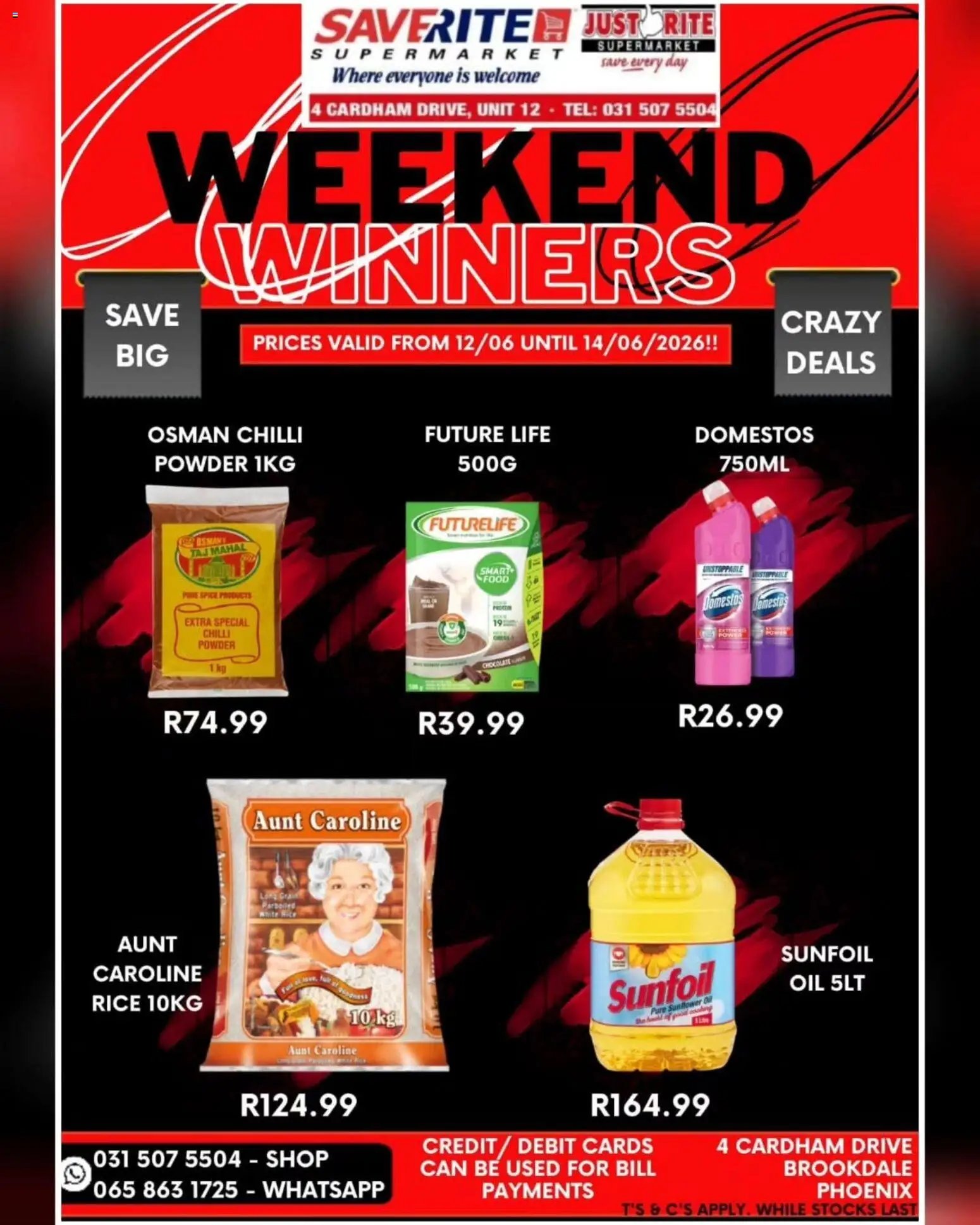 Saverite Weekend Winners
