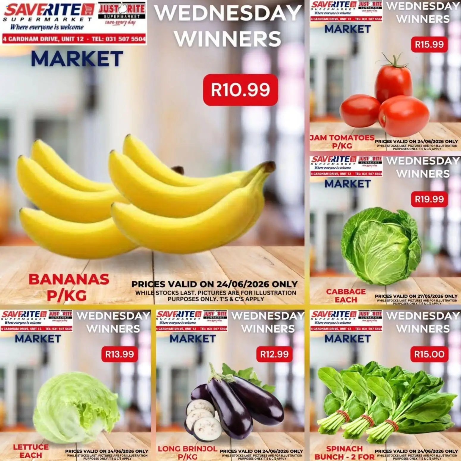 Saverite Wednesday Winners