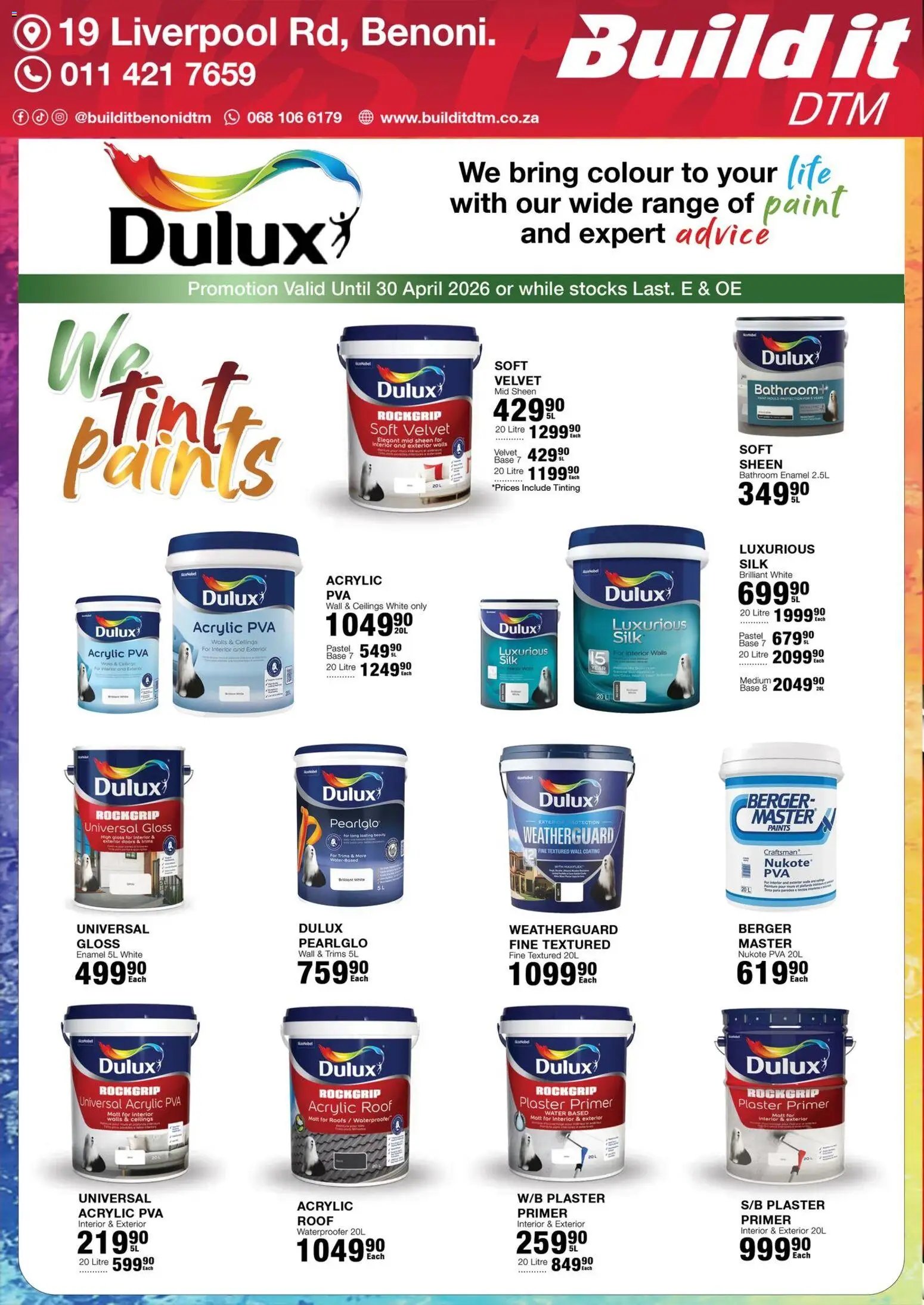 Build It Paint Specials (2026-04-08 - 2026-04-30) | 1