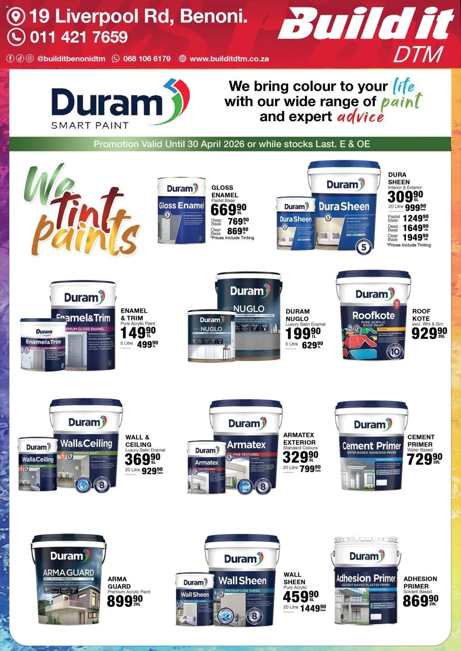 Build It Paint Specials (2026-04-08 - 2026-04-30) | 2