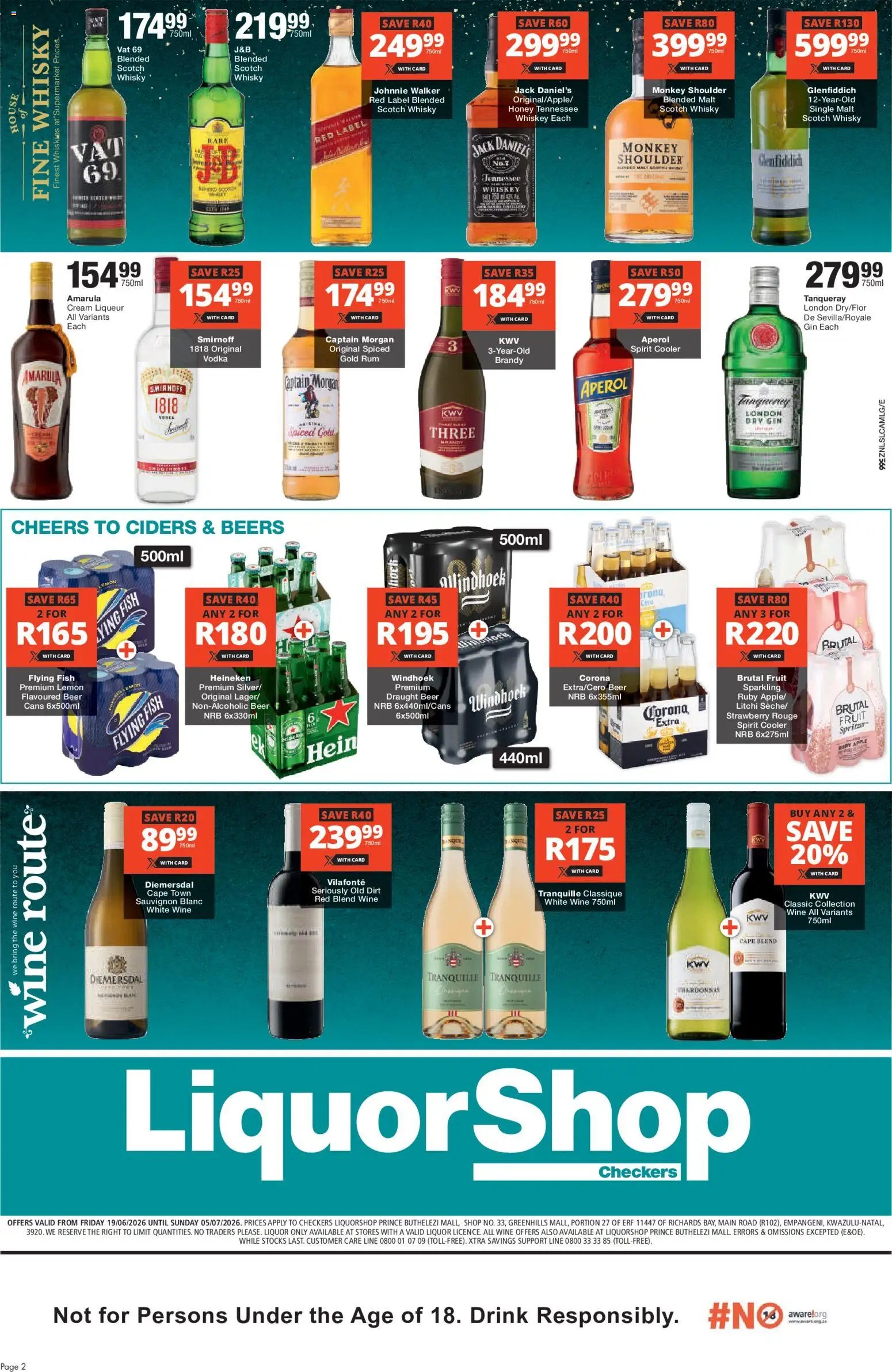 Checkers Prince Buthelezi Mall - LiquorShop Specials