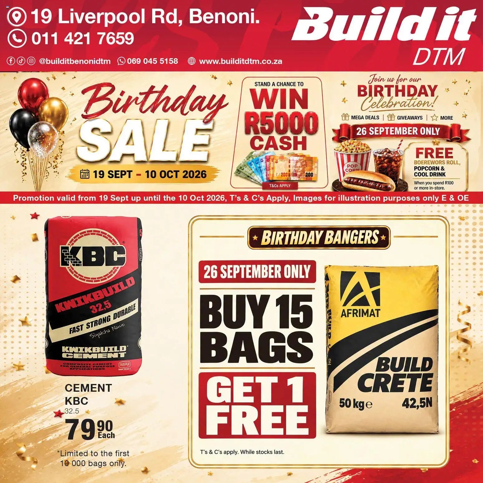 Build It Gauteng - Birthday sale celebration