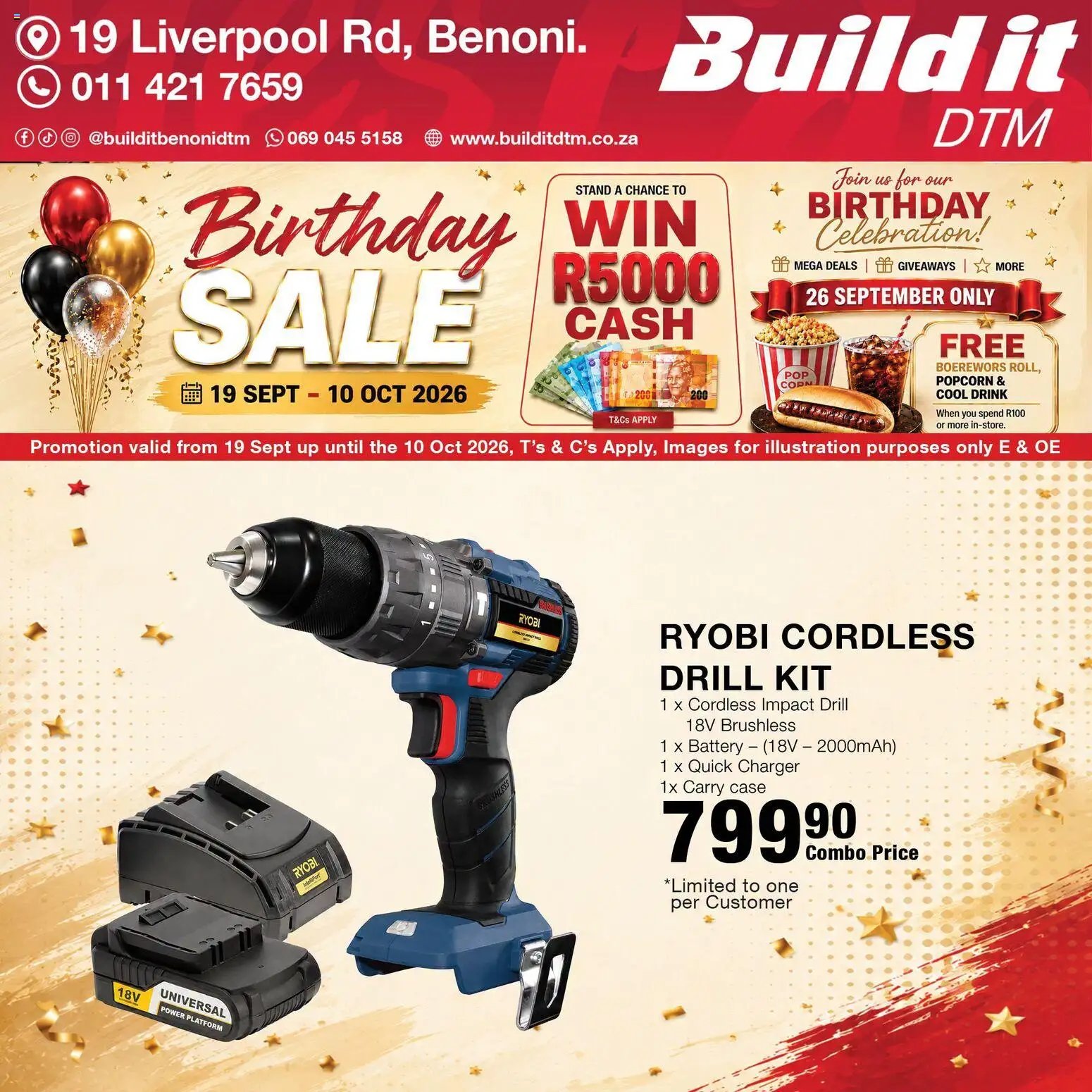 Build It Gauteng - Birthday sale celebration