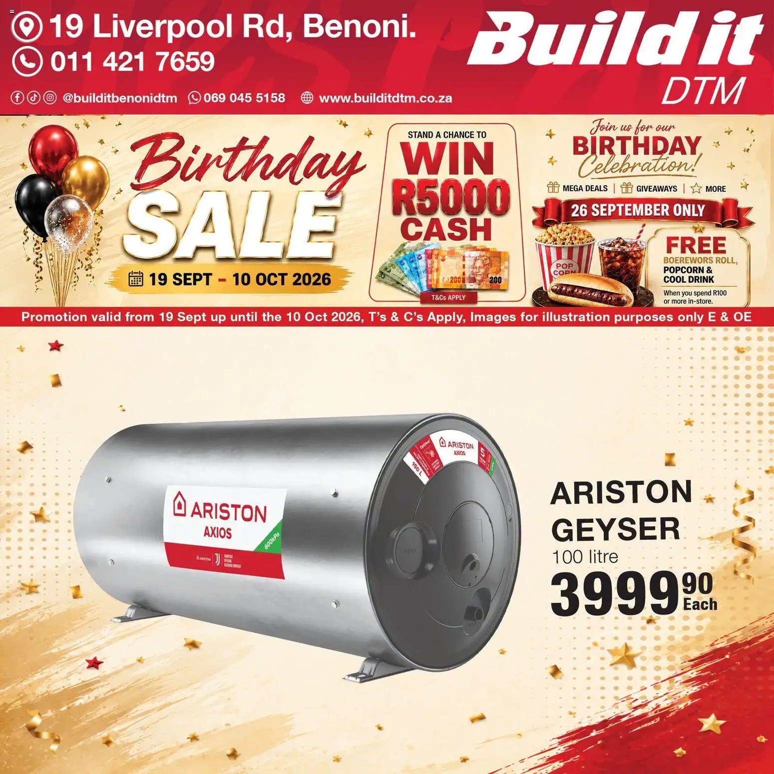 Build It Gauteng - Birthday sale celebration