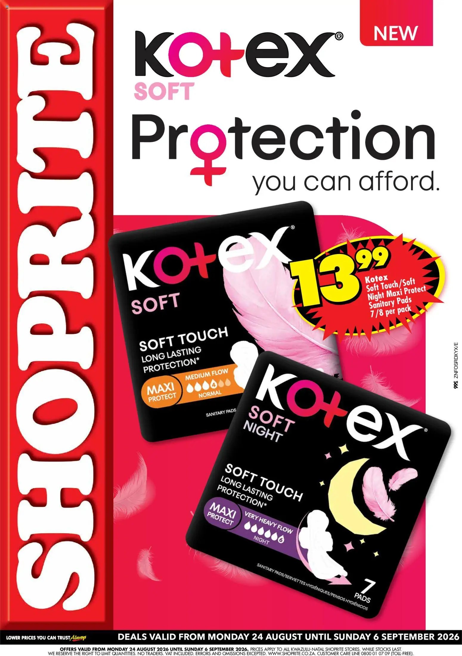 Shoprite - Kotex Personal Care Essentials