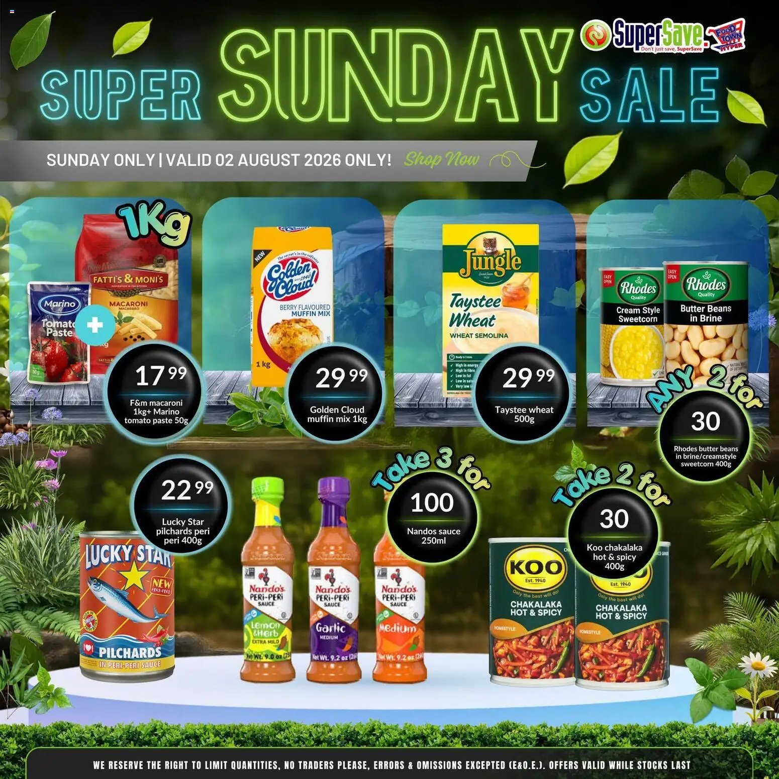Super Save Sunday Savings
