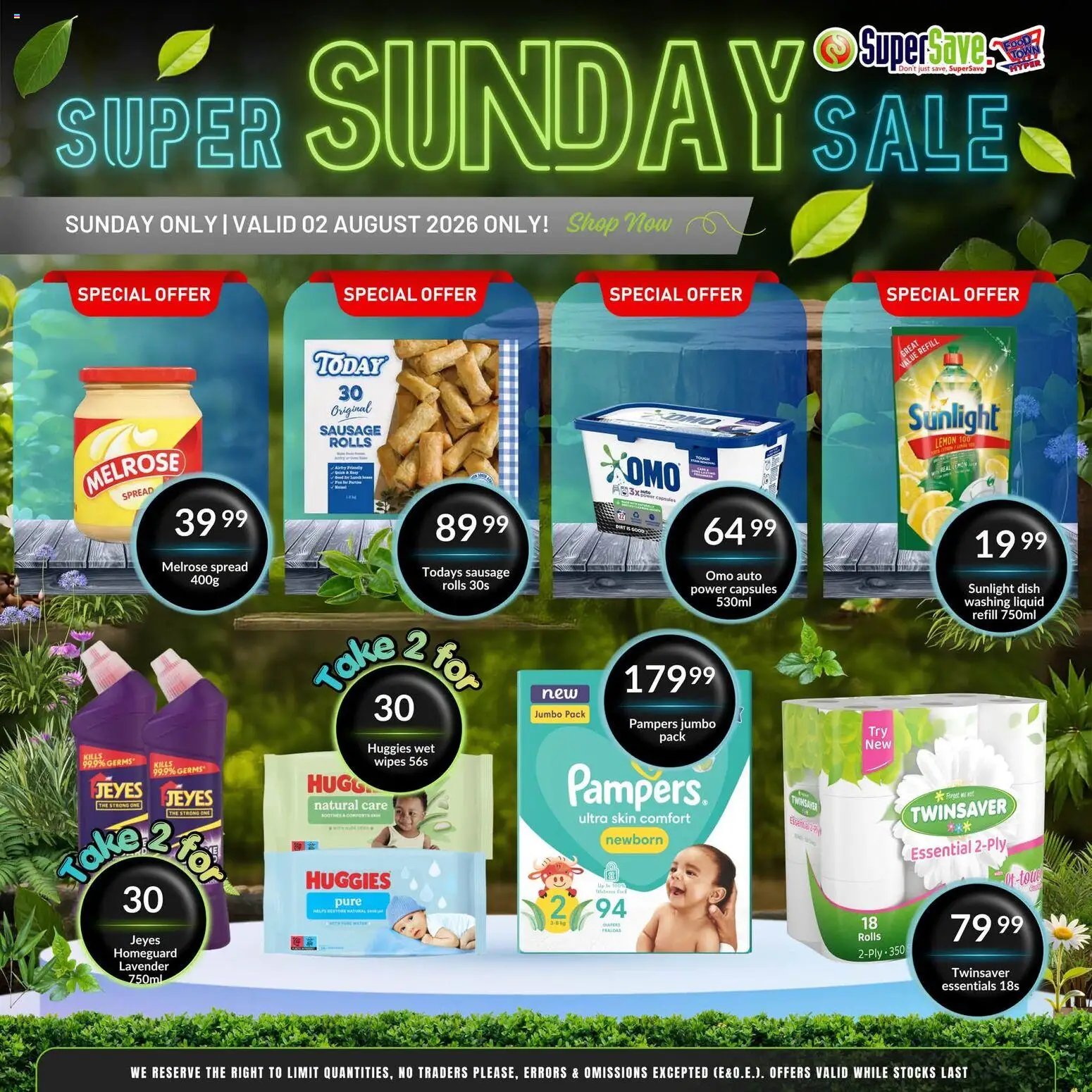 Super Save Sunday Savings