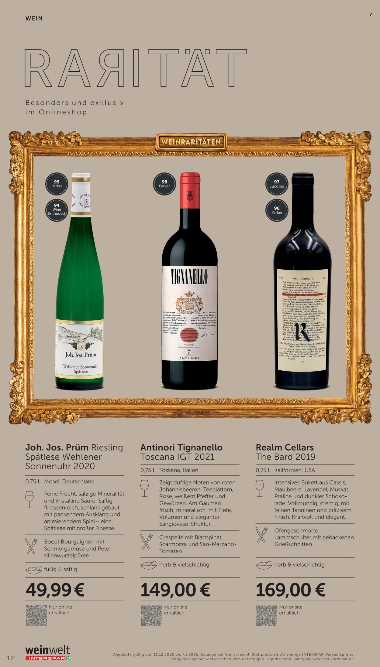 INTERSPAR Flugblatt - Weinwelt Bestseller 13 2025 (2025-12-11 - 2026-01-07) | 12