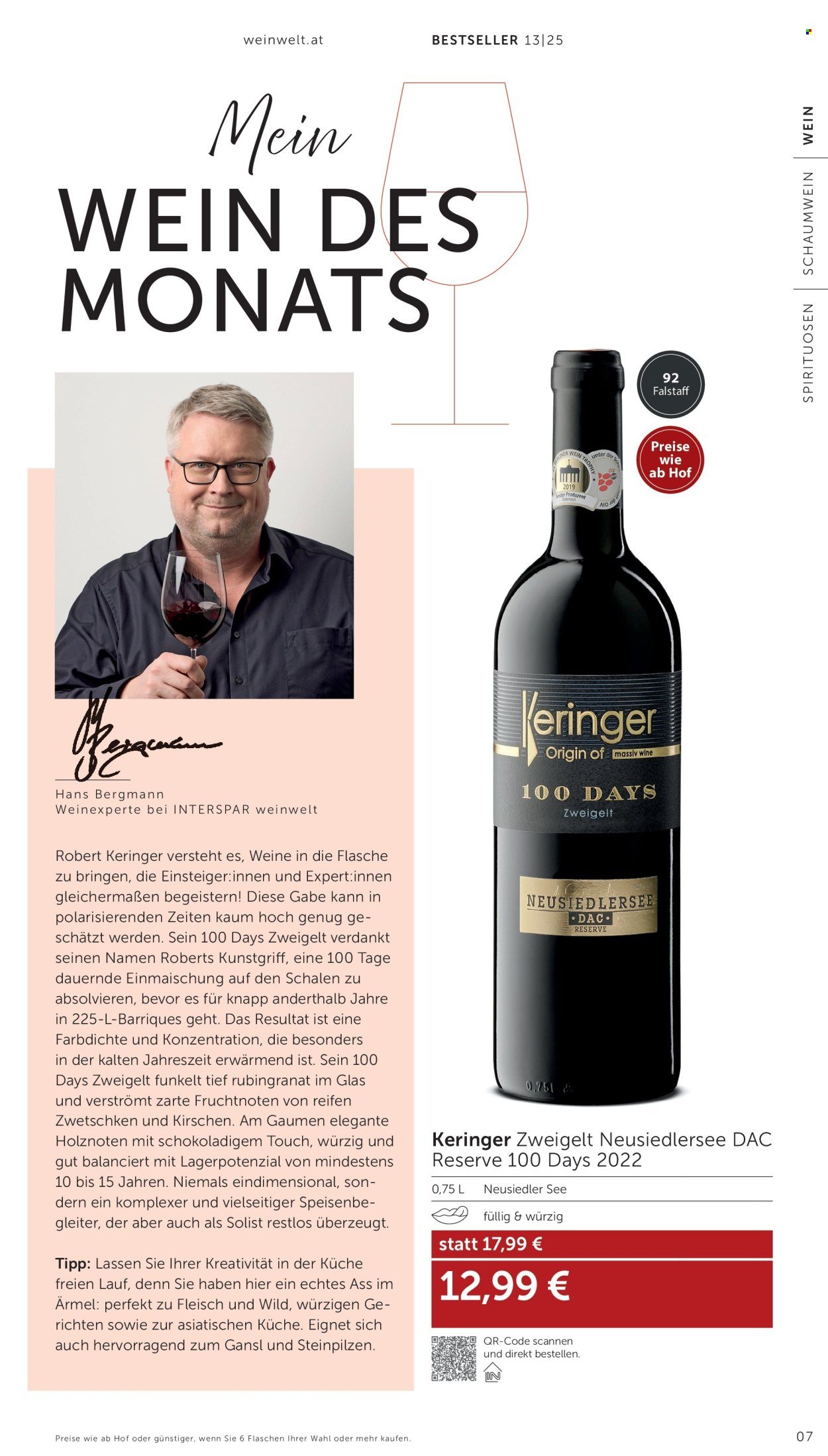 INTERSPAR Flugblatt - Weinwelt Bestseller 13 2025 (2025-12-11 - 2026-01-07) | 7