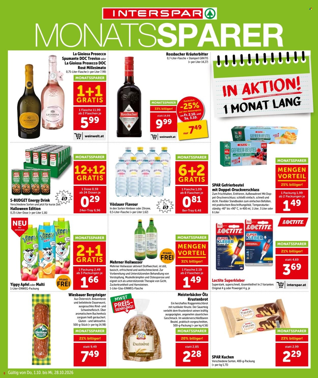 INTERSPAR Flugblatt - Ab Donnerstag, 1.10.2026