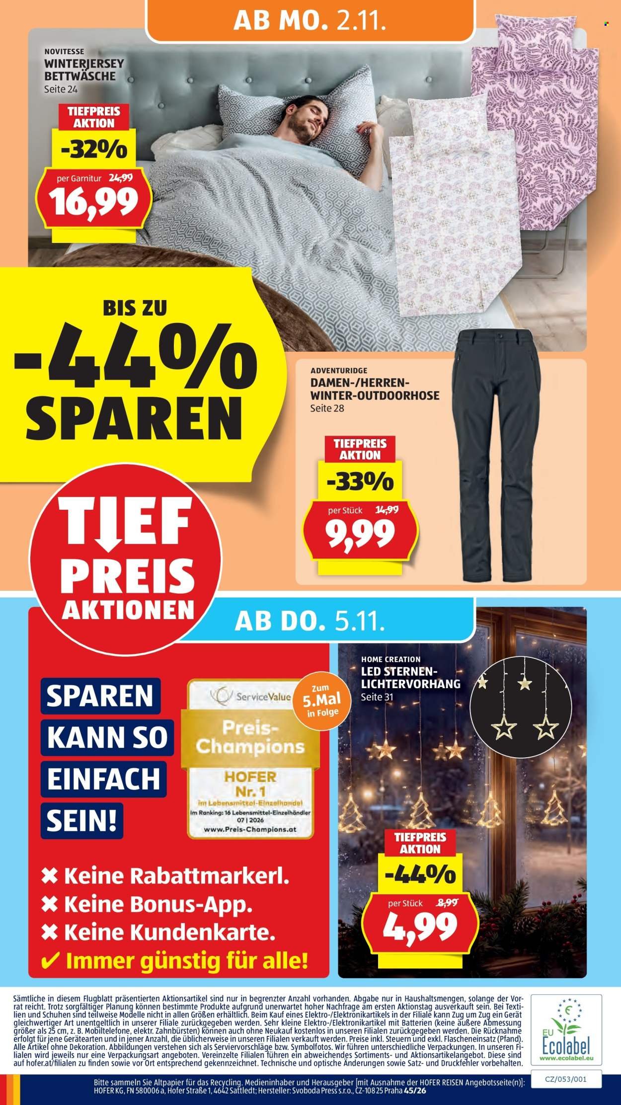 HOFER Flugblatt - Ab Freitag, 30.10.2026