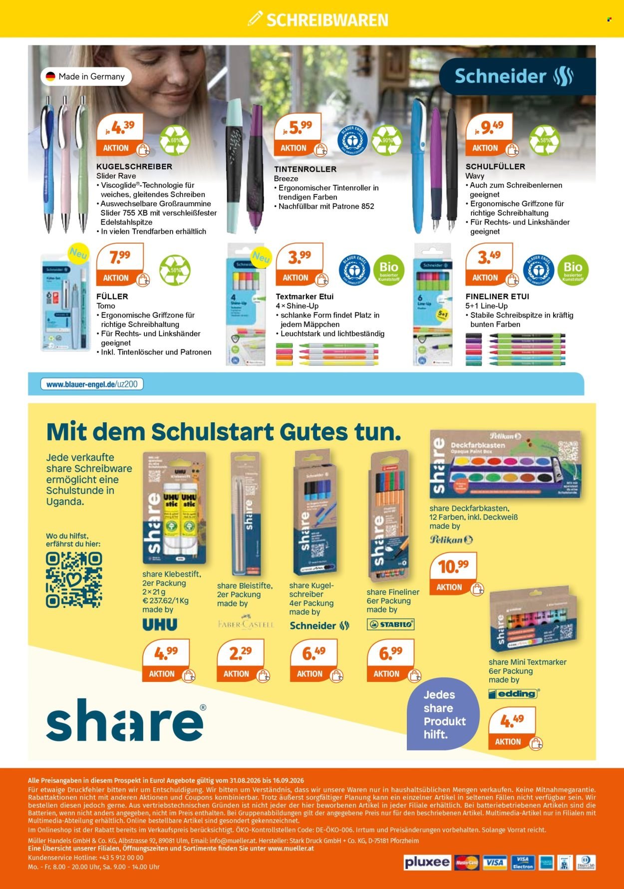 MÜLLER Flugblatt - Ab Montag, 31.8.2026