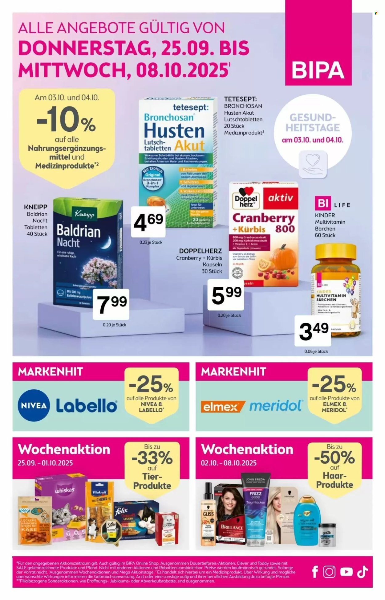 BIPA Flugblatt - Ab Donnerstag, 25.9.2025 (2025-09-25 - 2025-10-08) | 1