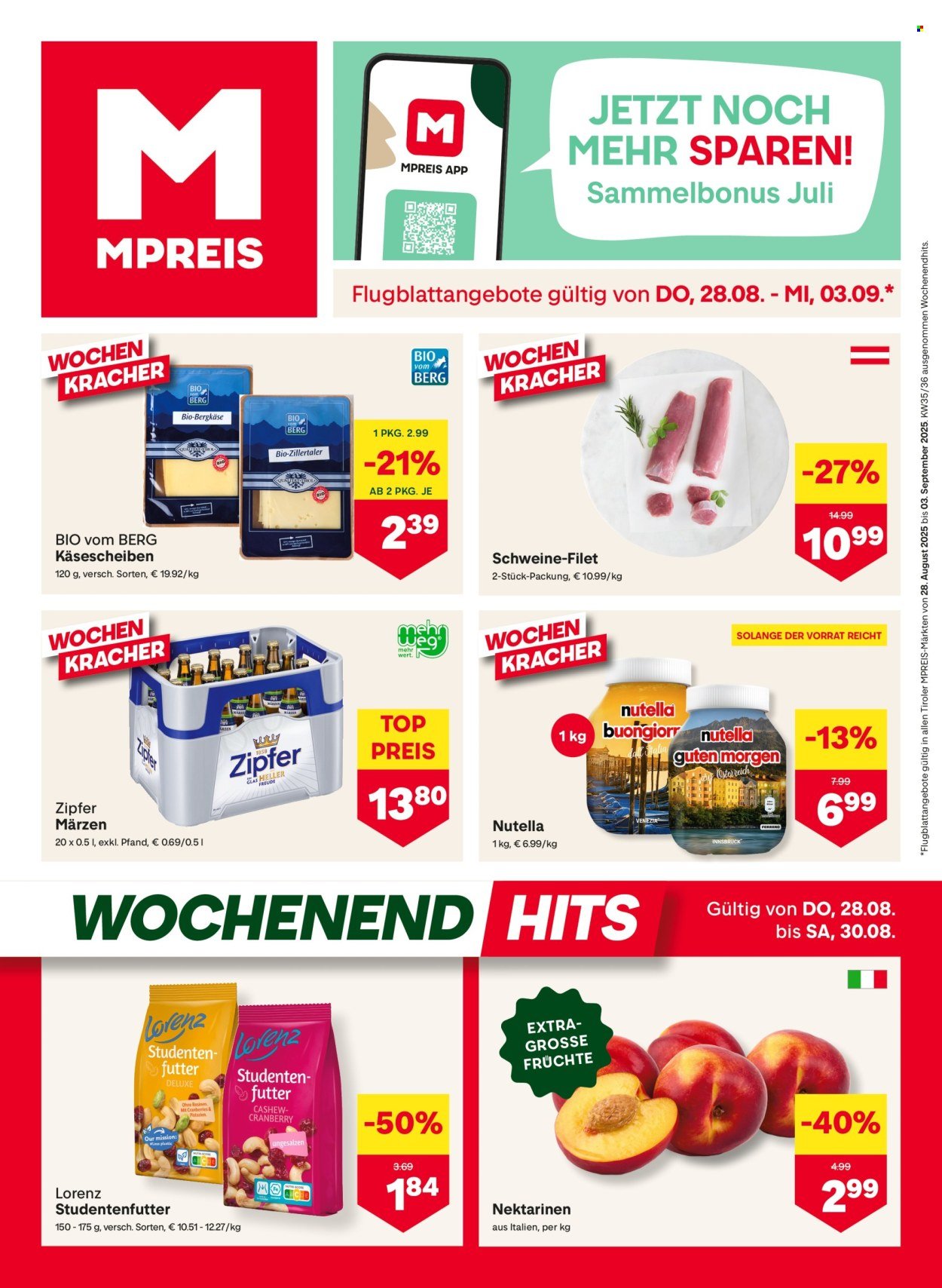 MPREIS Flugblatt - Ab Donnerstag, 28.8.2025 (2025-08-28 - 2025-09-03) | 1