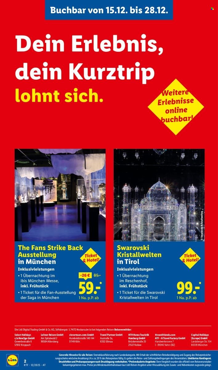 LIDL Flugblatt - Reisen - Dezember/Jänner Reise-Highlights