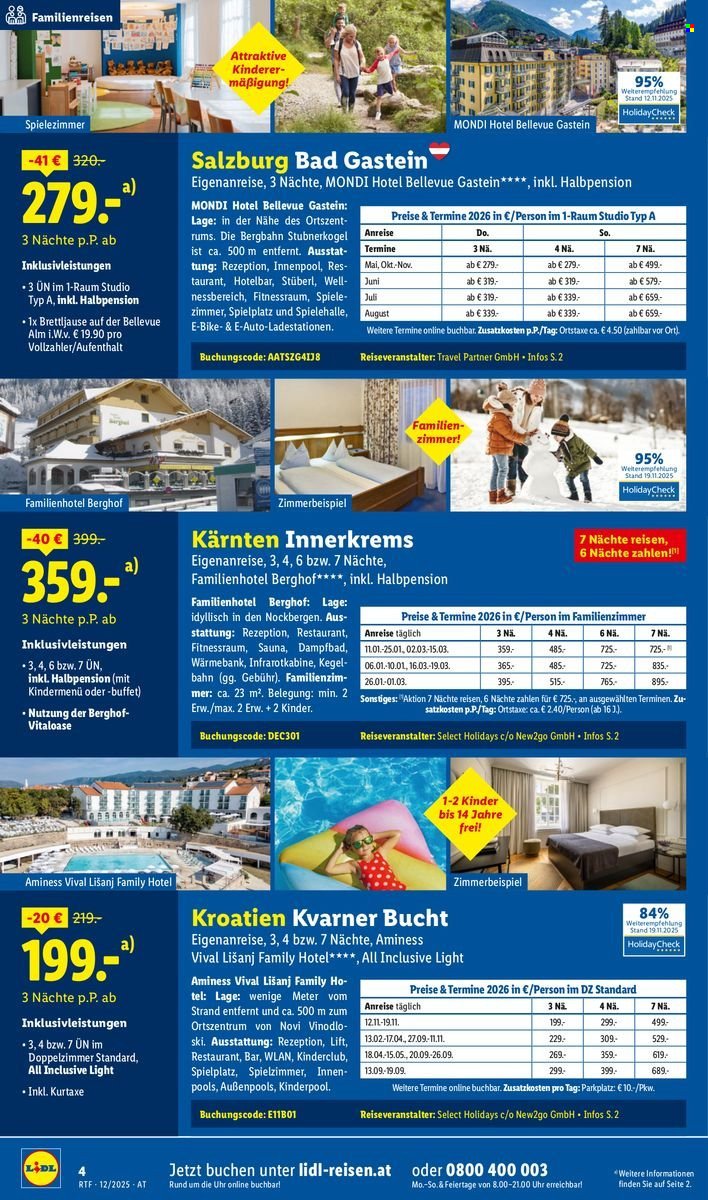 LIDL Flugblatt - Reisen - Dezember/Jänner Reise-Highlights