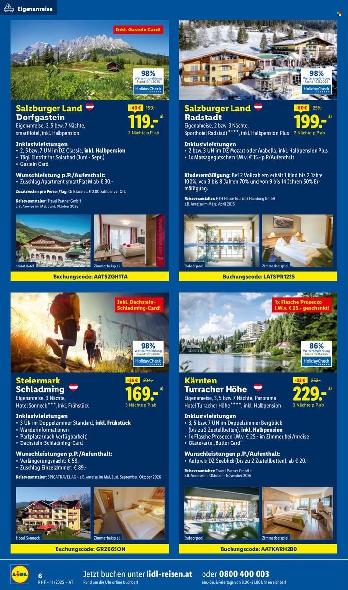 LIDL Flugblatt - Reisen - Dezember/Jänner Reise-Highlights