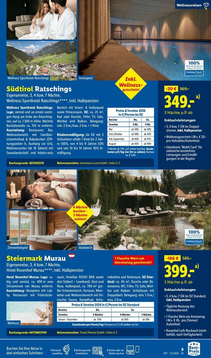 LIDL Flugblatt - Reisen - Dezember/Jänner Reise-Highlights