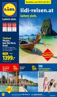 LIDL Flugblatt - Reisen - Dezember/Jänner Reise-Highlights
