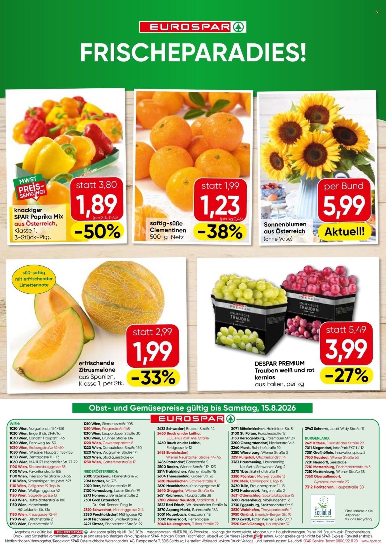 EUROSPAR Flugblatt - Ab Donnerstag, 13.8.2026