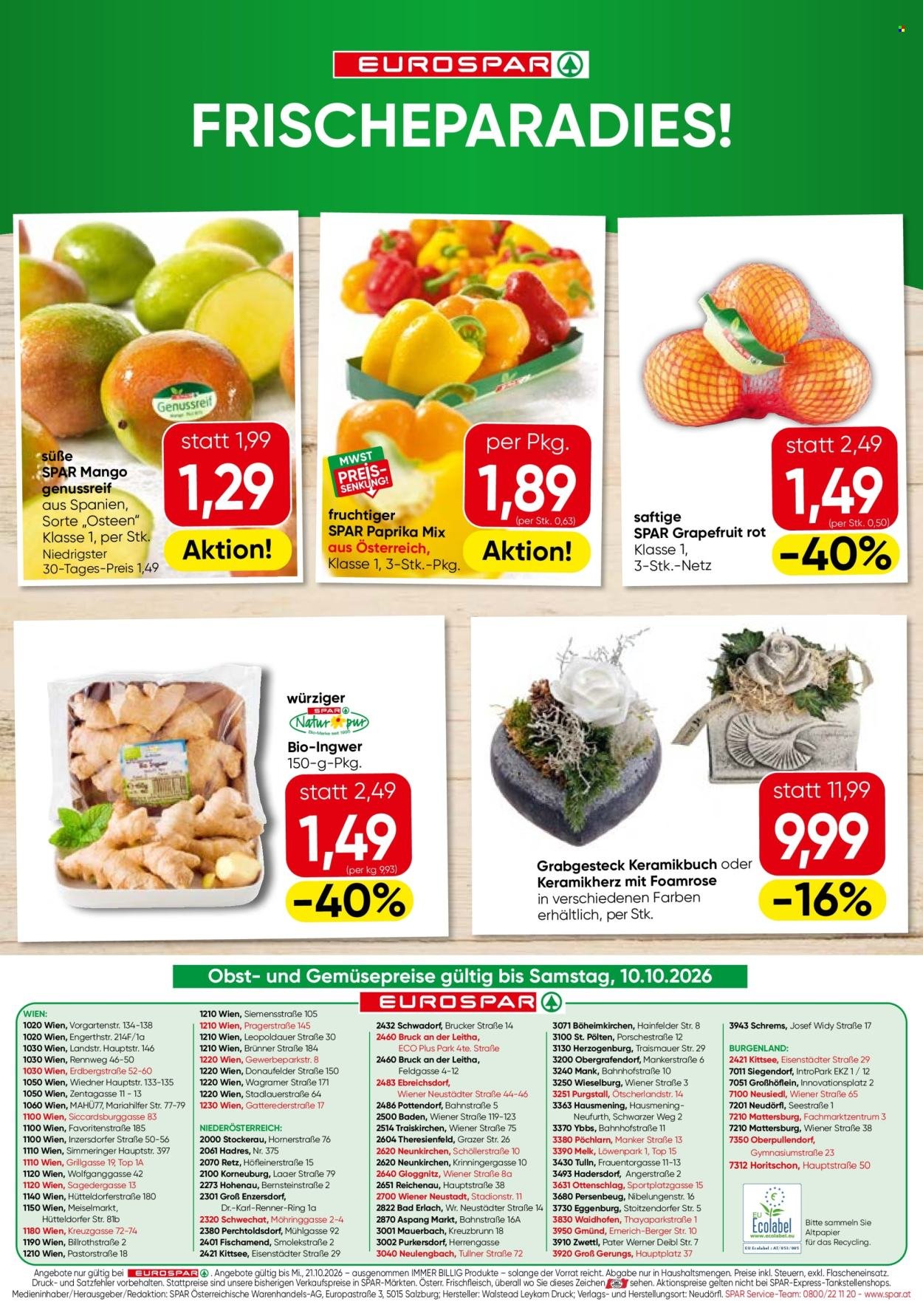 EUROSPAR Flugblatt - Ab Donnerstag, 8.10.2026