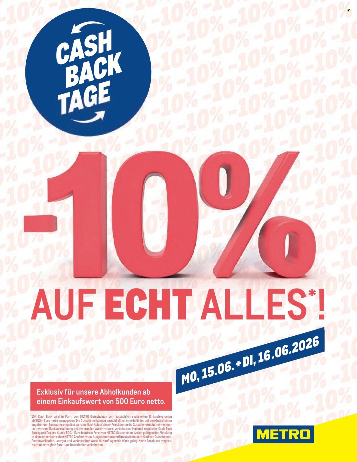 METRO Flugblatt - Cash Back