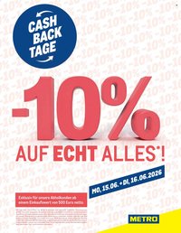 METRO Flugblatt - Cash Back