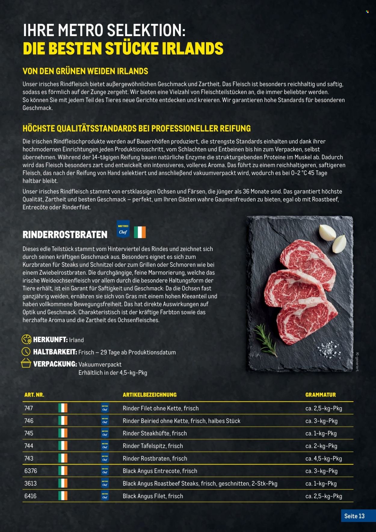 METRO Flugblatt - Fleischkatalog