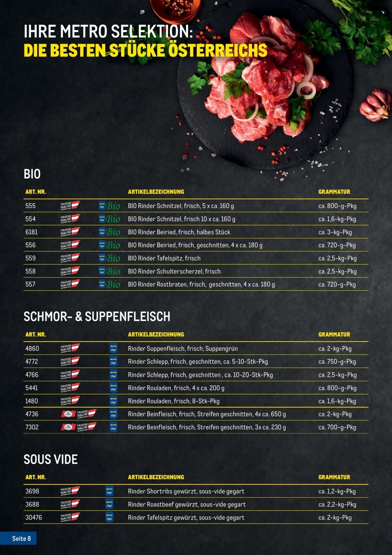 METRO Flugblatt - Fleischkatalog