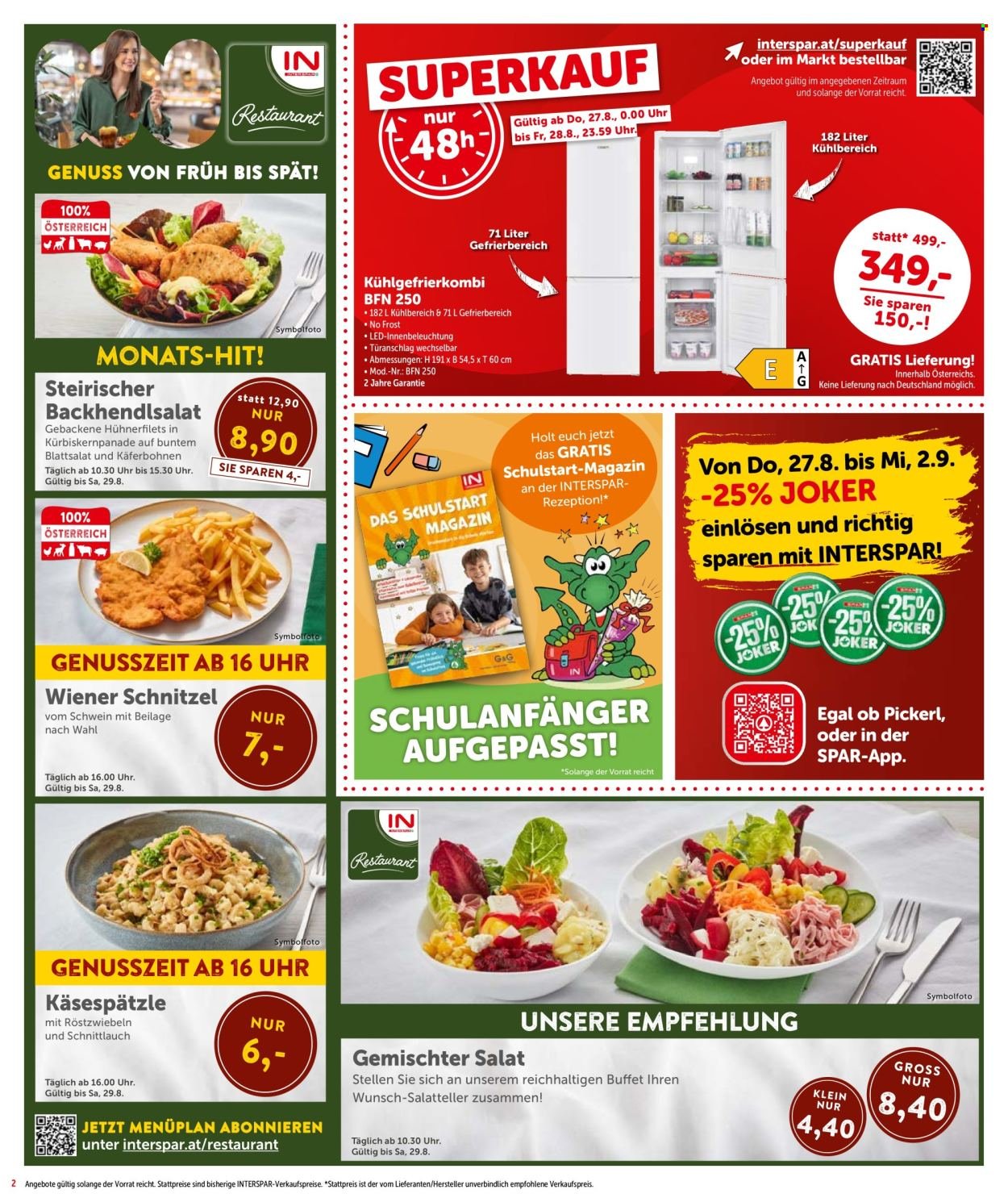 INTERSPAR Flugblatt - Ab Donnerstag, 27.8.2026