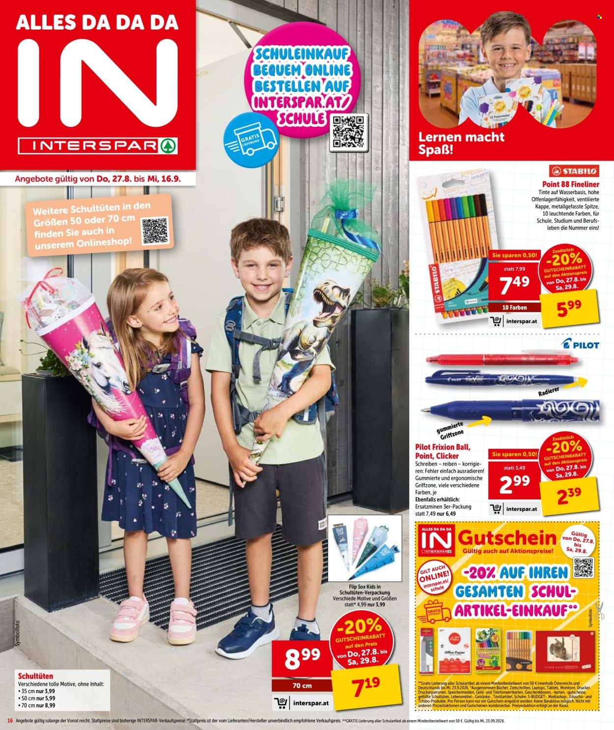 INTERSPAR Flugblatt - Ab Donnerstag, 27.8.2026