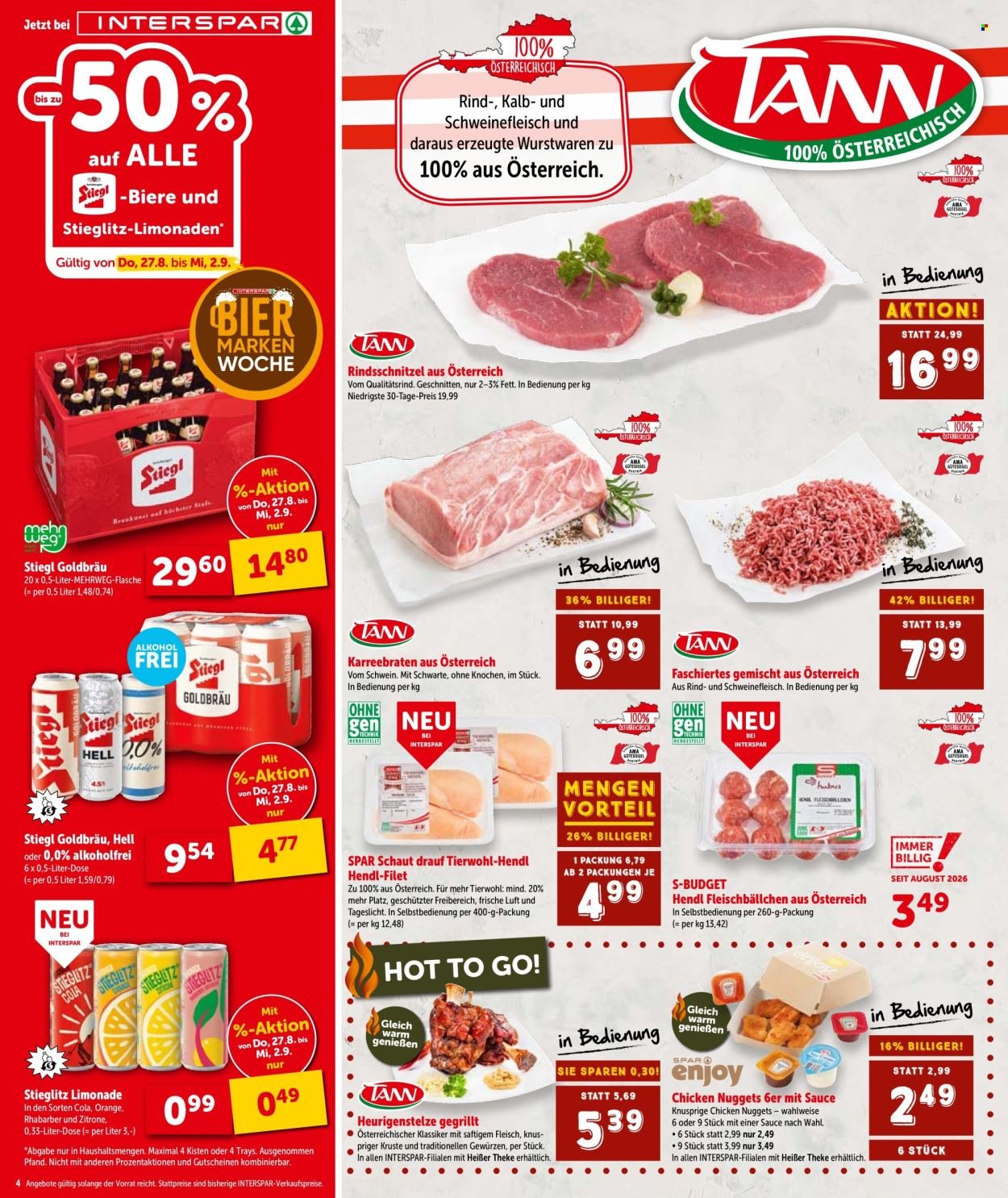 INTERSPAR Flugblatt - Ab Donnerstag, 27.8.2026
