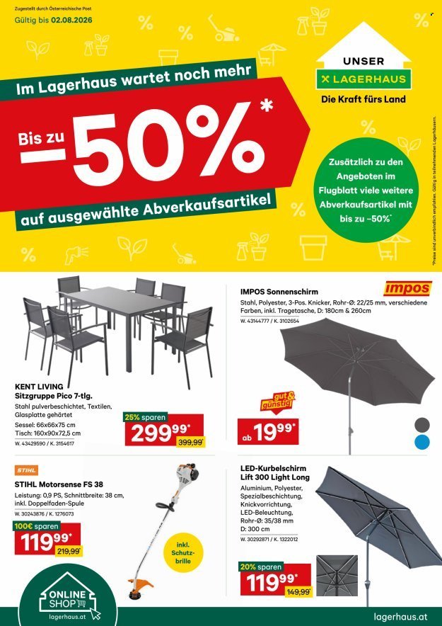 LAGERHAUS Flugblatt - Ab Montag, 20.7.2026