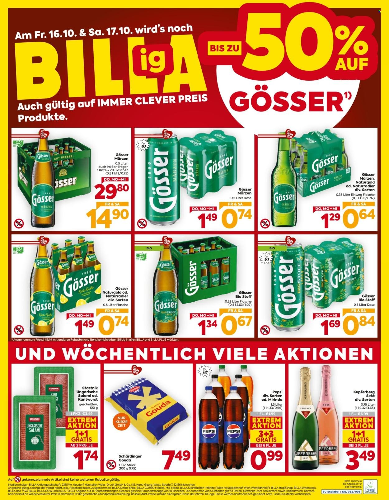 BILLA Flugblatt - Ab Donnerstag, 15.10.2026