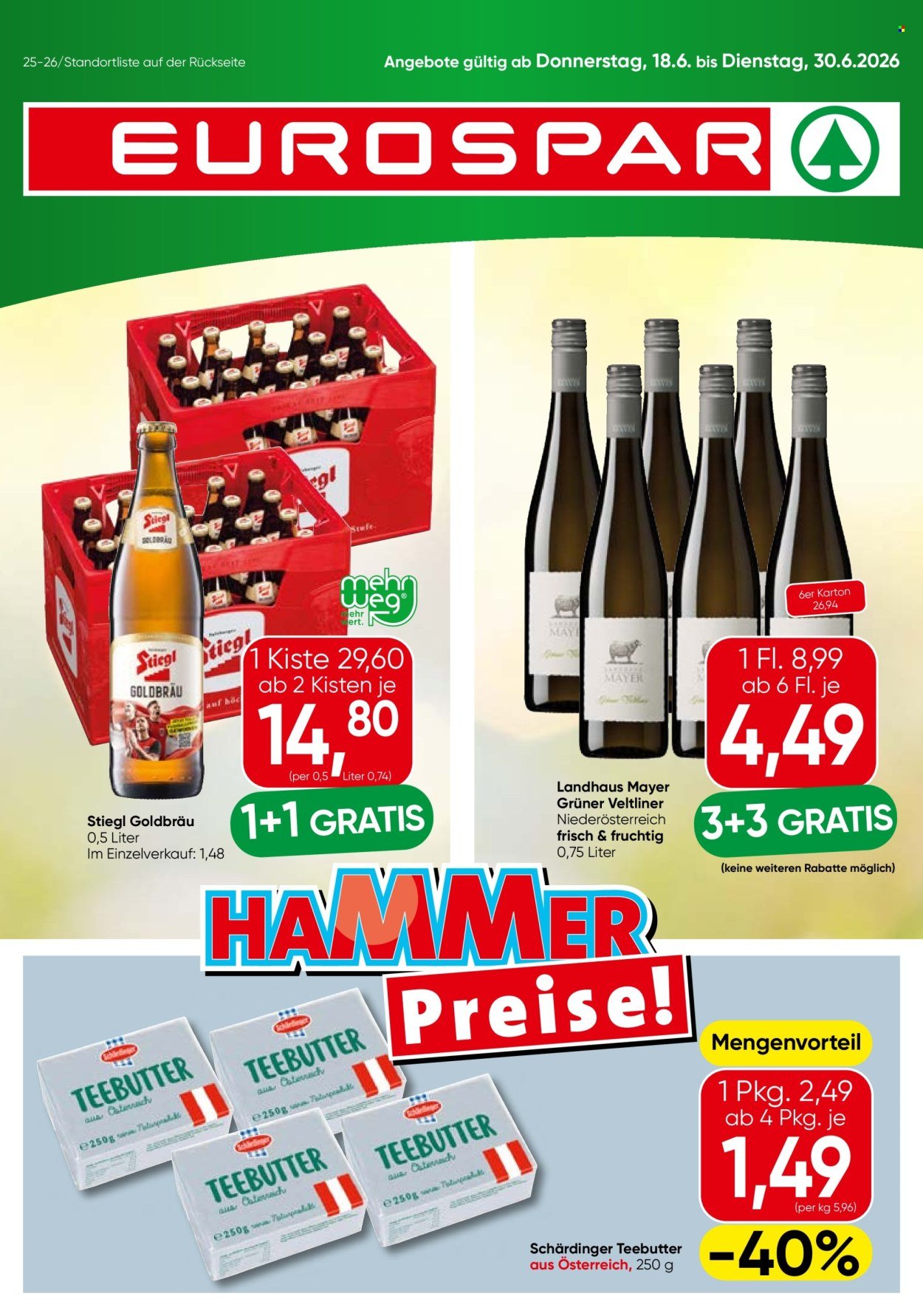 EUROSPAR Flugblatt - Ab Donnerstag, 18.6.2026