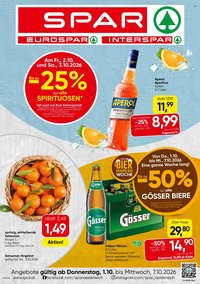 EUROSPAR Flugblatt - Ab Donnerstag, 1.10.2026