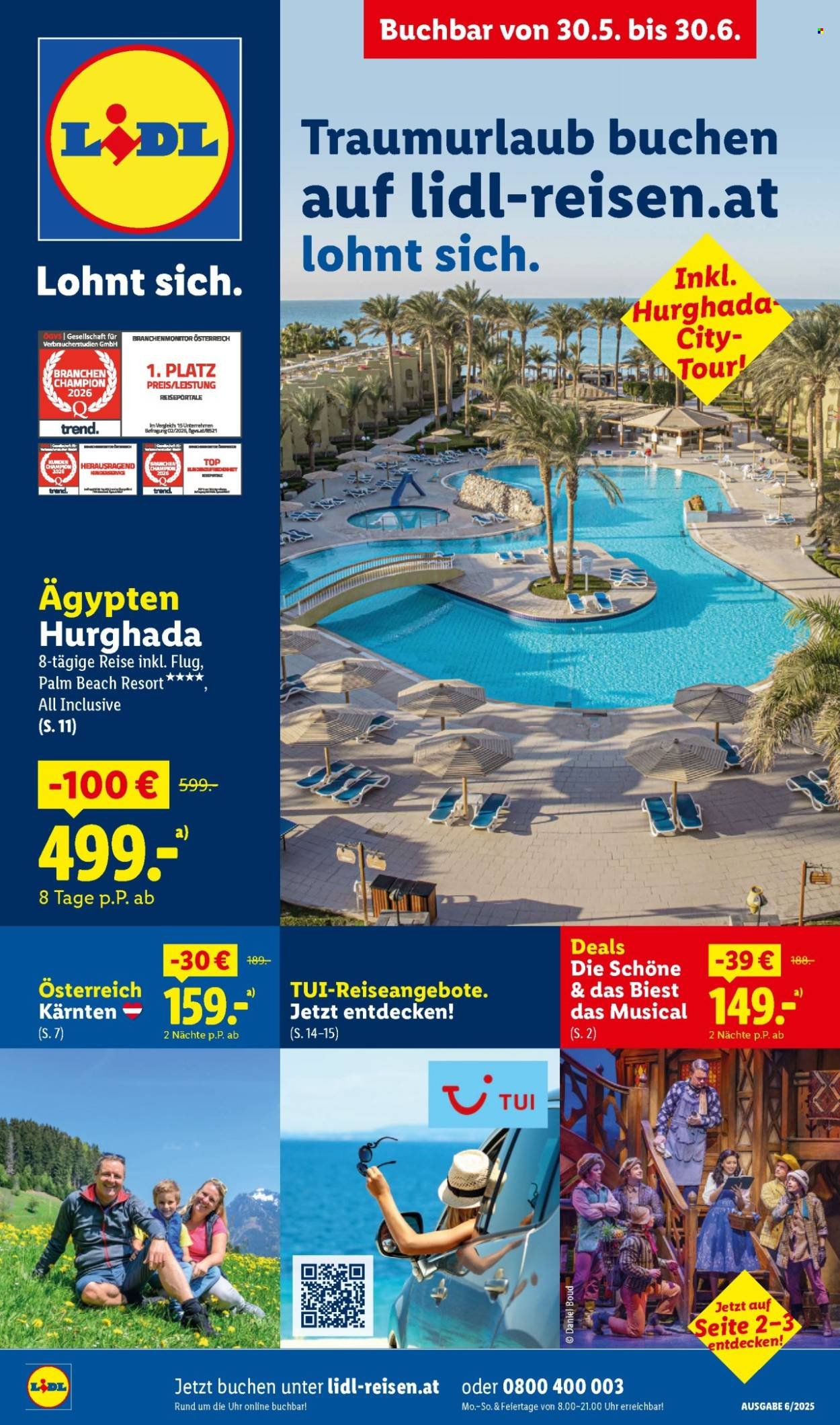 LIDL Flugblatt - Juni Reise-Highlights