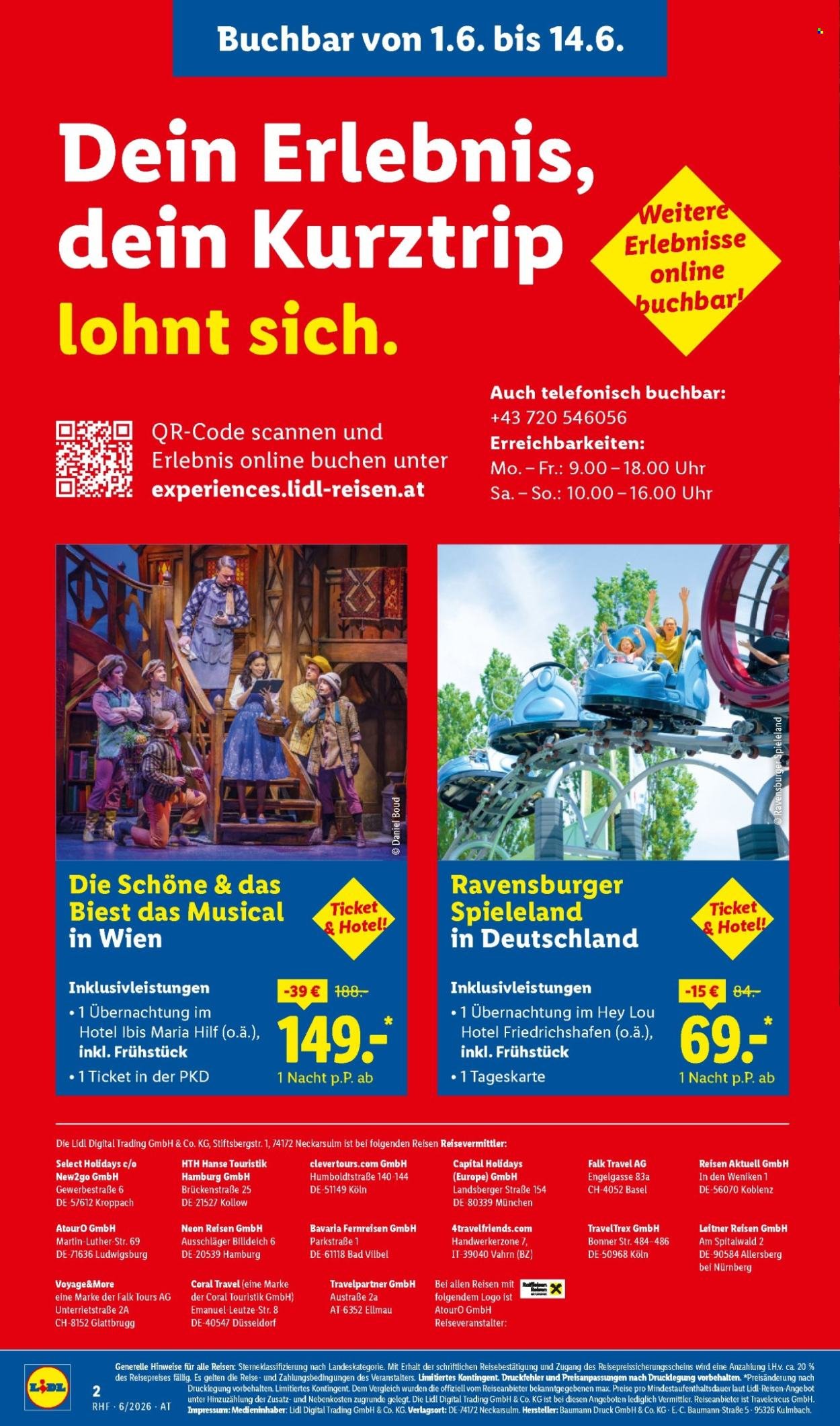 LIDL Flugblatt - Juni Reise-Highlights