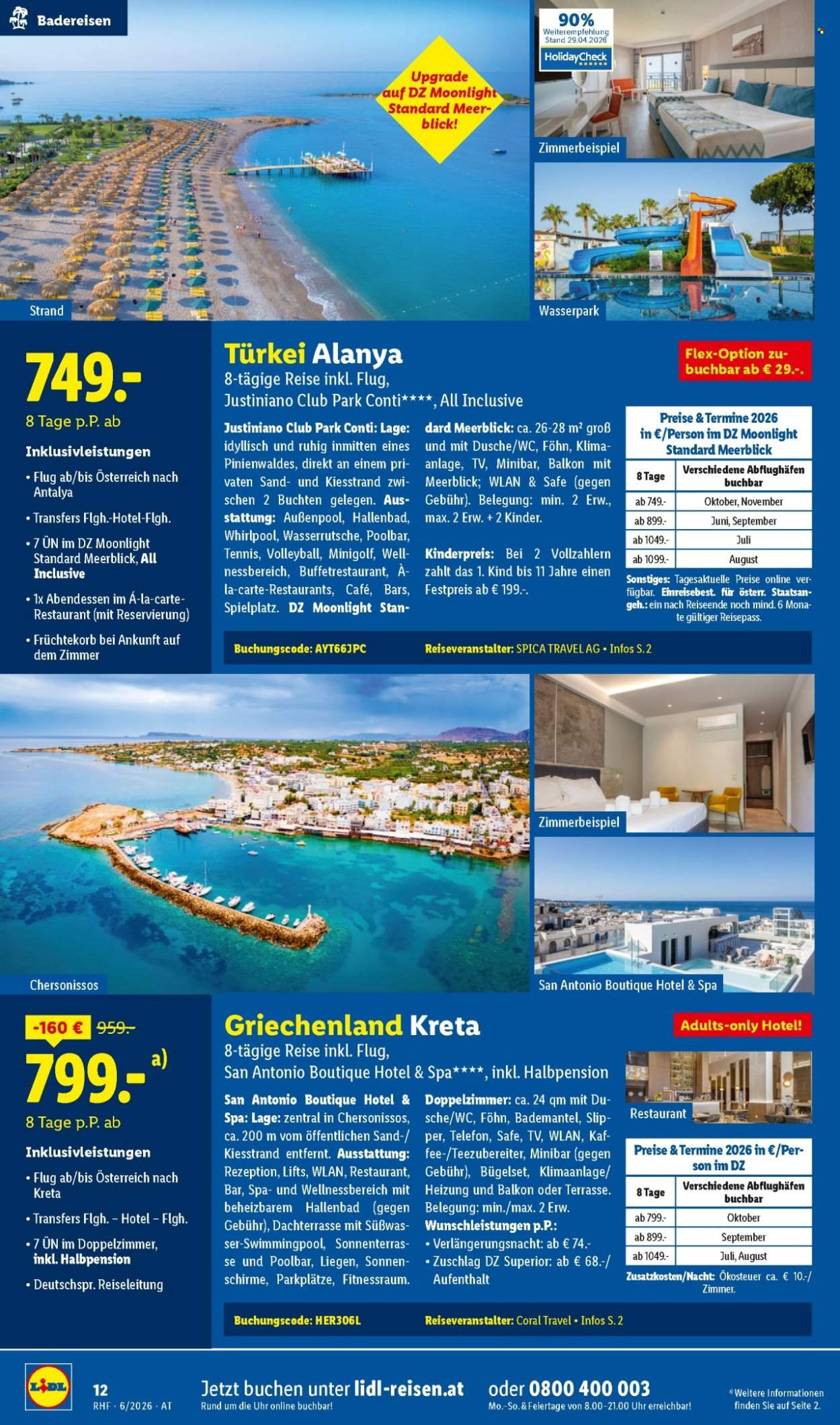 LIDL Flugblatt - Juni Reise-Highlights
